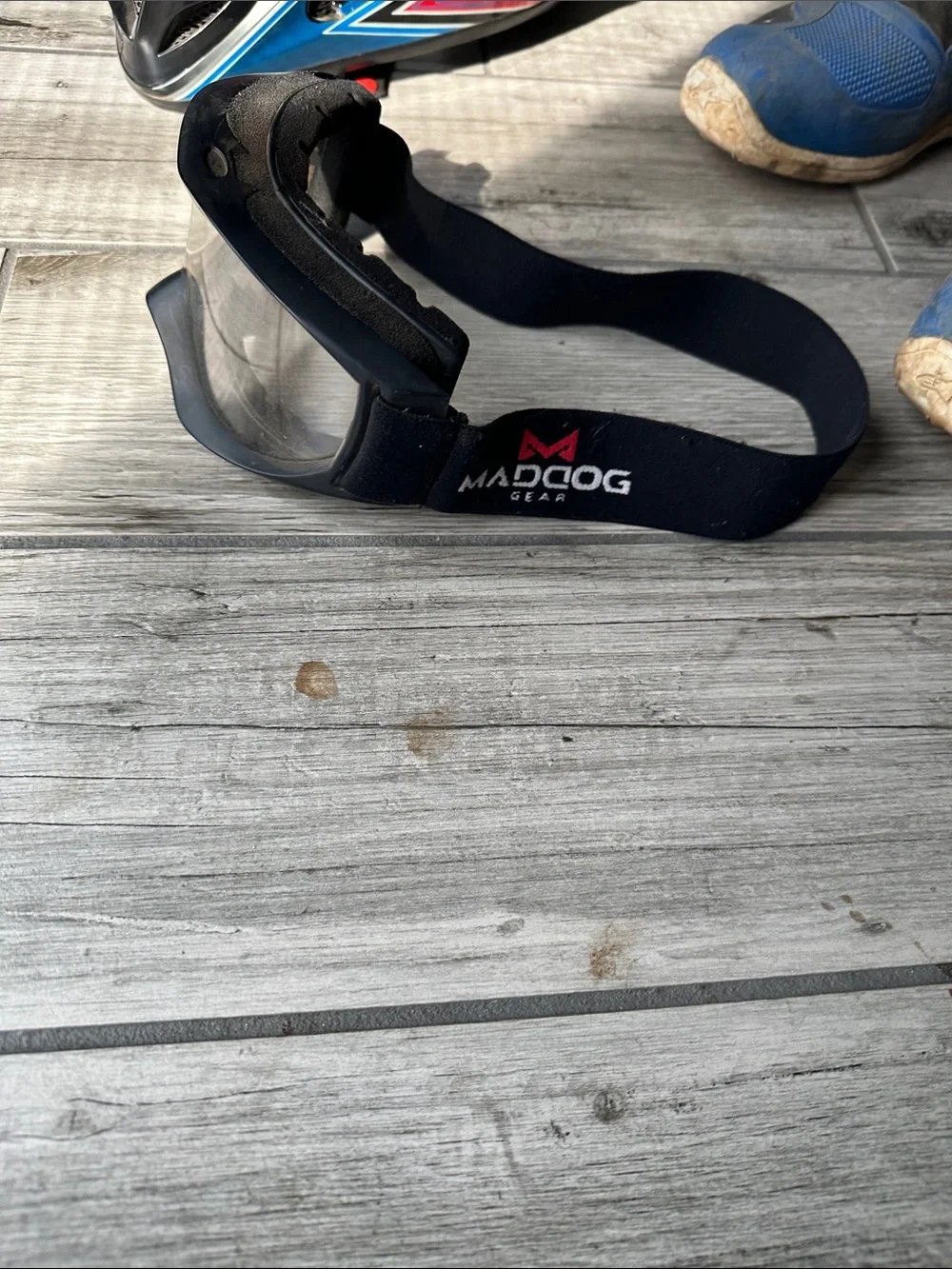 Youth Red and Blue Motocross Boots with Reinforced Support